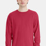 ComfortWash By Hanes Mens Long Sleeve Crewneck T-Shirt - Crimson Fall Red