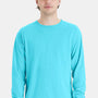 ComfortWash By Hanes Mens Long Sleeve Crewneck T-Shirt - Freshwater Blue