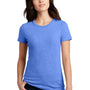 District Womens Perfect Blend Short Sleeve Crewneck T-Shirt - Heather Royal Blue