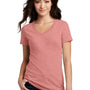 District Womens Perfect Blend Short Sleeve V-Neck T-Shirt - Blush Pink Frost