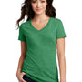 District Womens Perfect Blend Short Sleeve V-Neck T-Shirt - Heather Kelly Green