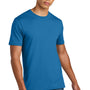 District Mens Perfect Weight Icon Short Sleeve Crewneck T-Shirt - Bright Blue