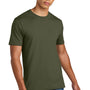 District Mens Perfect Weight Icon Short Sleeve Crewneck T-Shirt - Military Green