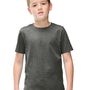 District Youth Perfect Blend CVC Short Sleeve Crewneck T-Shirt - Heather Charcoal Grey