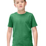 District Youth Perfect Blend CVC Short Sleeve Crewneck T-Shirt - Heather Kelly Green