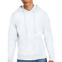 District Mens Perfect Tri Fleece Hooded Sweatshirt Hoodie w/ Pouch Pocket - White