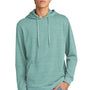 District Mens Perfect Tri Fleece Hooded Sweatshirt Hoodie w/ Pouch Pocket - Heather Eucalyptus Blue