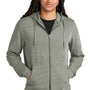 District Mens Perfect Tri Fleece Full Zip Hooded Sweatshirt Hoodie w/ Pockets - Grey Frost