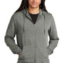 District Mens Perfect Tri Fleece Full Zip Hooded Sweatshirt Hoodie w/ Pockets - Heather Charcoal Grey