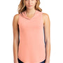 District Womens Perfect Sleeveless Hooded T-Shirt Hoodie - Heather Dusty Peach - Closeout