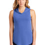 District Womens Perfect Sleeveless Hooded T-Shirt Hoodie - Royal Blue Frost - Closeout