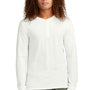 District Mens Perfect Tri Long Sleeve Henley T-Shirt - Natural