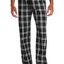 District Mens Flannel Plaid Lounge Pants - Black
