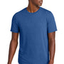 District Mens Perfect Weight CVC Short Sleeve Crewneck T-Shirt - Heather Deep Royal Blue