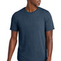 District Mens Perfect Weight CVC Short Sleeve Crewneck T-Shirt - Heather Navy Blue
