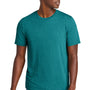 District Mens Perfect Weight CVC Short Sleeve Crewneck T-Shirt - Heather Teal Blue