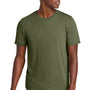 District Mens Perfect Weight CVC Short Sleeve Crewneck T-Shirt - Heather Military Green