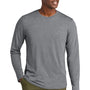 District Mens Perfect Weight CVC Long Sleeve Crewneck T-Shirt - Heather Graphite Grey
