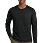 District Mens Perfect Weight CVC Long Sleeve Crewneck T-Shirt - Jet Black