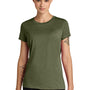 District Womens Perfect Weight CVC Short Sleeve Crewneck T-Shirt - Heather Military Green