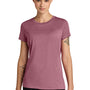 District Womens Perfect Weight CVC Short Sleeve Crewneck T-Shirt - Heather Orchid Haze Purple