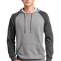 District Mens Fleece Hooded Sweatshirt Hoodie w/ Pouch Pocket - Heather Grey/Grey