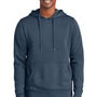 District Mens District Wash Fleece Hooded Sweatshirt Hoodie w/ Pouch Pocket - True Navy Blue