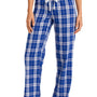 District Womens Flannel Plaid Lounge Pants - Deep Royal Blue