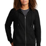 District Mens French Terry Full Zip Hooded Sweatshirt Hoodie w/ Pockets - Black