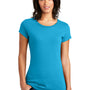 District Womens Very Important Short Sleeve Crewneck T-Shirt - Light Turquoise Blue - Closeout