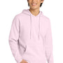 District Mens Very Important Fleece Hooded Sweatshirt Hoodie w/ Pouch Pocket - Carnation Pink