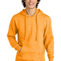 District Mens Very Important Fleece Hooded Sweatshirt Hoodie w/ Pouch Pocket - Heather Marigold