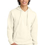 District Mens Very Important Fleece Hooded Sweatshirt Hoodie w/ Pouch Pocket - Gardenia