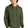 District Mens Very Important Fleece Hooded Sweatshirt Hoodie w/ Pouch Pocket - Olive Green