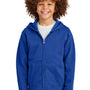 District Youth V.I.T. Fleece Full Zip Hooded Sweatshirt Hoodie w/ Pockets - Deep Royal Blue