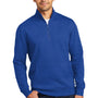 District Mens Very Important 1/4 Zip Sweatshirt w/ Pouch Pocket - Deep Royal Blue