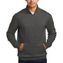 District Mens Very Important 1/4 Zip Sweatshirt w/ Pouch Pocket - Heather Charcoal Grey