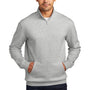 District Mens Very Important 1/4 Zip Sweatshirt w/ Pouch Pocket - Heather Light Grey