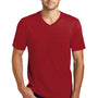 District Mens Very Important Short Sleeve V-Neck T-Shirt - Classic Red - Closeout