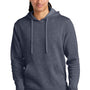 District Mens V.I.T. Heavyweight Fleece Hooded Sweatshirt Hoodie w/ Pouch Pocket - Heather Navy Blue