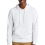 District Mens Re-Fleece Hooded Sweatshirt Hoodie w/ Pouch Pocket - White - NEW