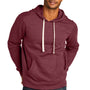District Mens Re-Fleece Hooded Sweatshirt Hoodie w/ Pouch Pocket - Heather Maroon