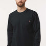 Dickies Mens Long Sleeve Crewneck T-Shirt w/ Pocket - Black