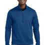Eddie Bauer Mens Smooth Fleece 1/4 Zip Sweatshirt - Cobalt Blue
