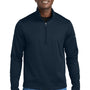 Eddie Bauer Mens Smooth Fleece 1/4 Zip Sweatshirt - River Navy Blue