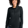 Eddie Bauer Womens Smooth Fleece 1/4 Zip Sweatshirt - Black