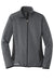 Eddie Bauer EB239 Womens Full Zip Fleece Jacket Heather Dark Charcoal Grey Flat Front