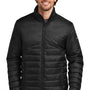 Eddie Bauer Mens Water Resistant Quilted Full Zip Jacket - Deep Black