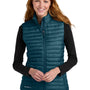 Eddie Bauer Womens Packable Quilted Water Resistant Full Zip Vest - Adriatic Blue