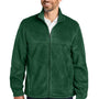 Port Authority Mens Plush Fleece Full Zip Jacket - Dark Green - NEW